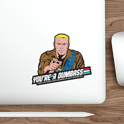 GI Joe Duke "You're A Dumbass" die-cut stickers