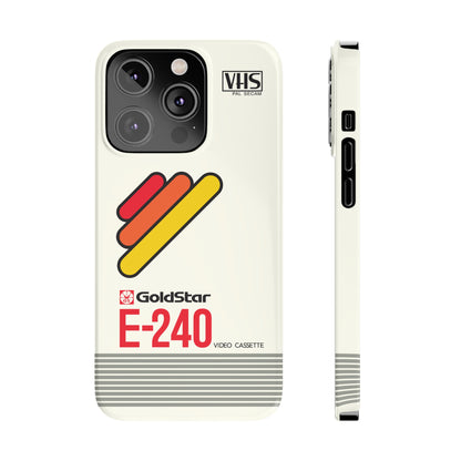 VHS Visions - retro Goldstar E-240 VHS tape inspired slim iPhone cases
