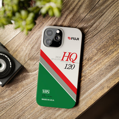 VHS Visions - retro Fuji HQ 120 VHS tape inspired slim iPhone cases