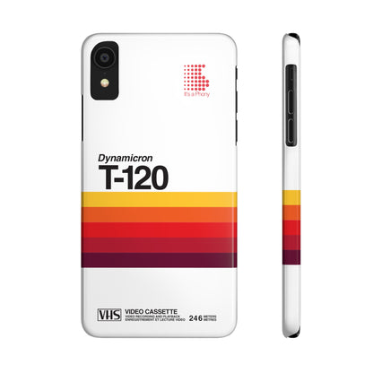 VHS Visions - retro Sony Dynamicron T120 VHS tape inspired slim iPhone cases