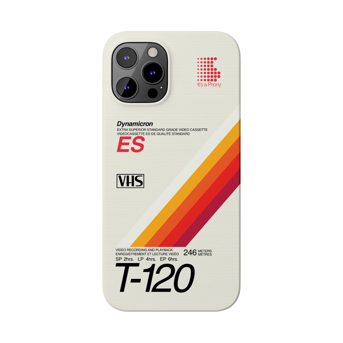 VHS Visions - retro Sony ES T-120 VHS tape inspired slim iPhone cases