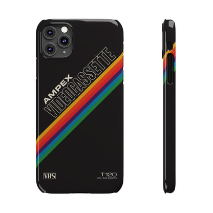 VHS Visions - retro AMPEX T-120 VHS tape inspired slim iPhone cases