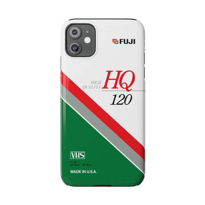 VHS Visions - retro Fuji HQ 120 VHS tape inspired slim iPhone cases