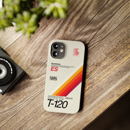 VHS Visions - retro Sony ES T-120 VHS tape inspired slim iPhone cases