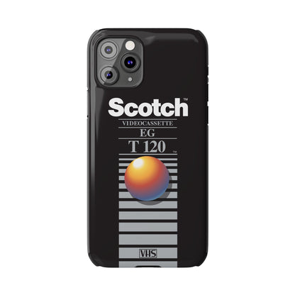 VHS Visions - retro Scotch EG T120 VHS tape inspired slim iPhone cases