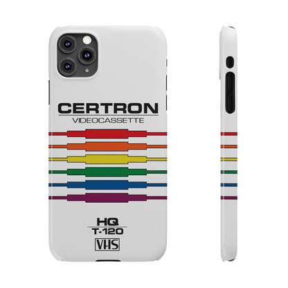 VHS Visions - retro Certron HQ T-120 VHS tape inspired slim iPhone cases