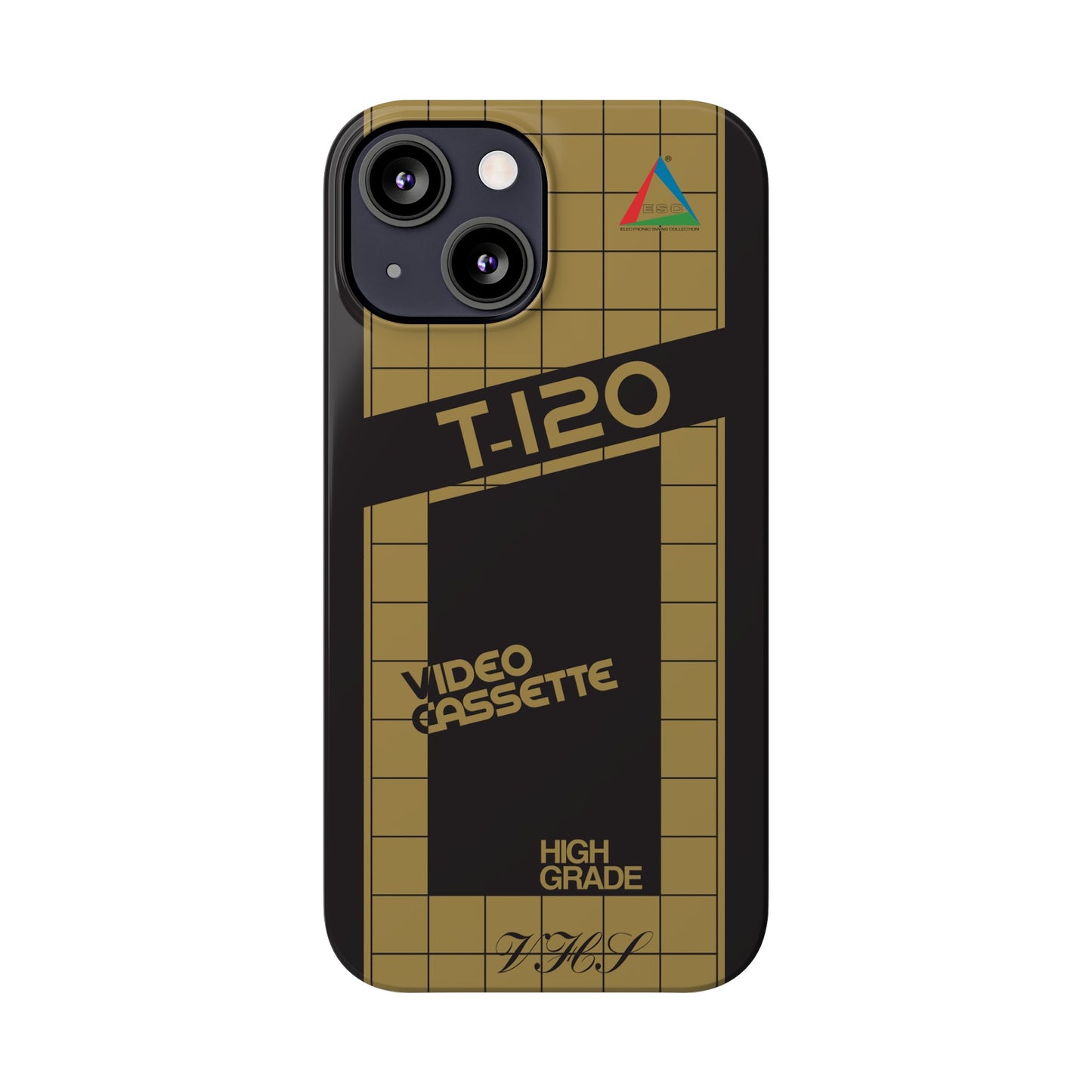 VHS Visions - retro ESC T-120 VHS tape inspired slim iPhone cases