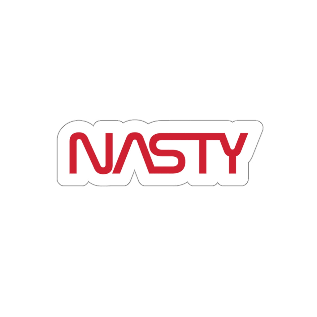 NASTY vintage NASA logo inspired die-cut stickers - Rerun Designs