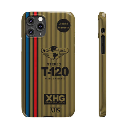 VHS Visions - retro RO EL stereo T-120 VHS tape inspired slim iPhone cases