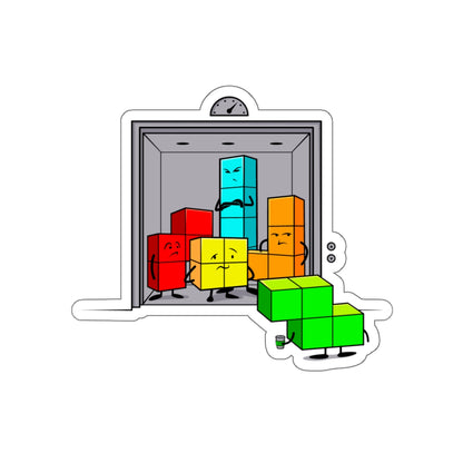 NES Tetris inspired "You Don't Fit In" die-cut stickers - Rerun Designs
