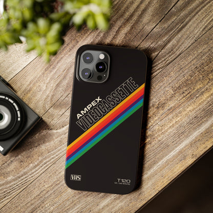 VHS Visions - retro AMPEX T-120 VHS tape inspired slim iPhone cases