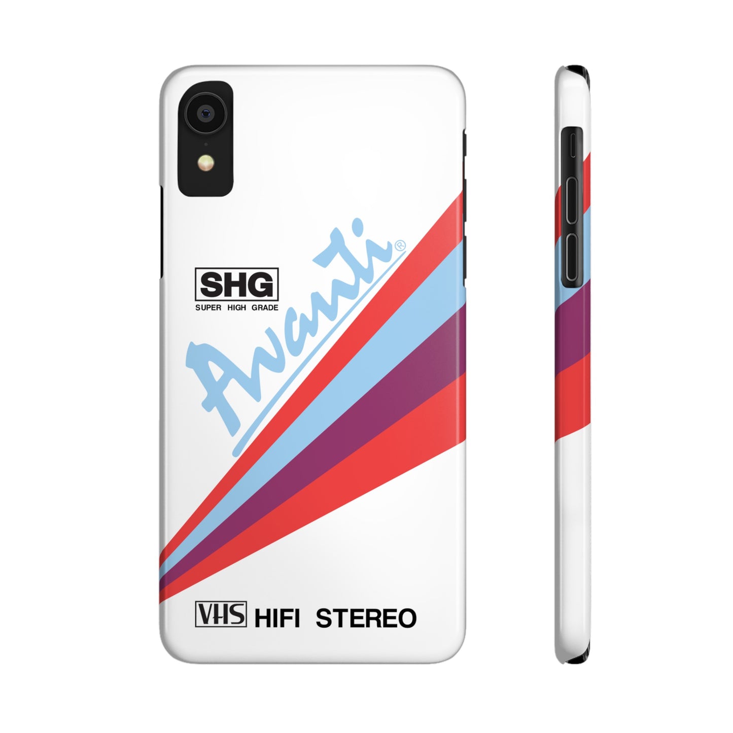 VHS Visions - retro Avanti SHG VHS tape inspired slim iPhone cases