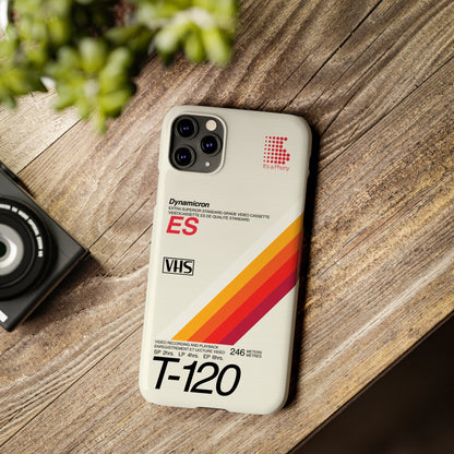 VHS Visions - retro Sony ES T-120 VHS tape inspired slim iPhone cases