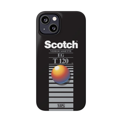 VHS Visions - retro Scotch EG T120 VHS tape inspired slim iPhone cases