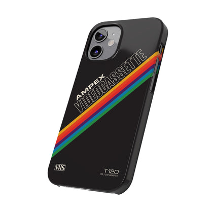 VHS Visions - retro AMPEX T-120 VHS tape inspired slim iPhone cases