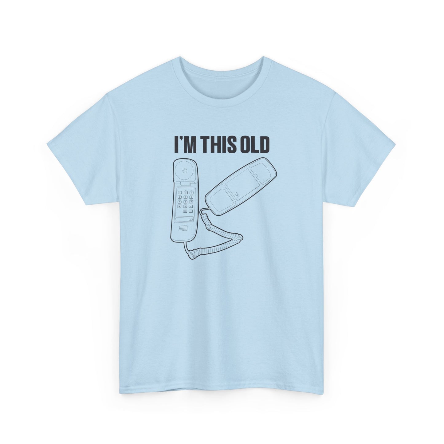 I'm this old - retro corded phone unisex tshirt