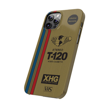 VHS Visions - retro RO EL stereo T-120 VHS tape inspired slim iPhone cases