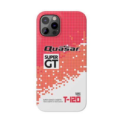 VHS Visions - retro Quasar Super GT T-120 VHS tape inspired slim iPhone cases