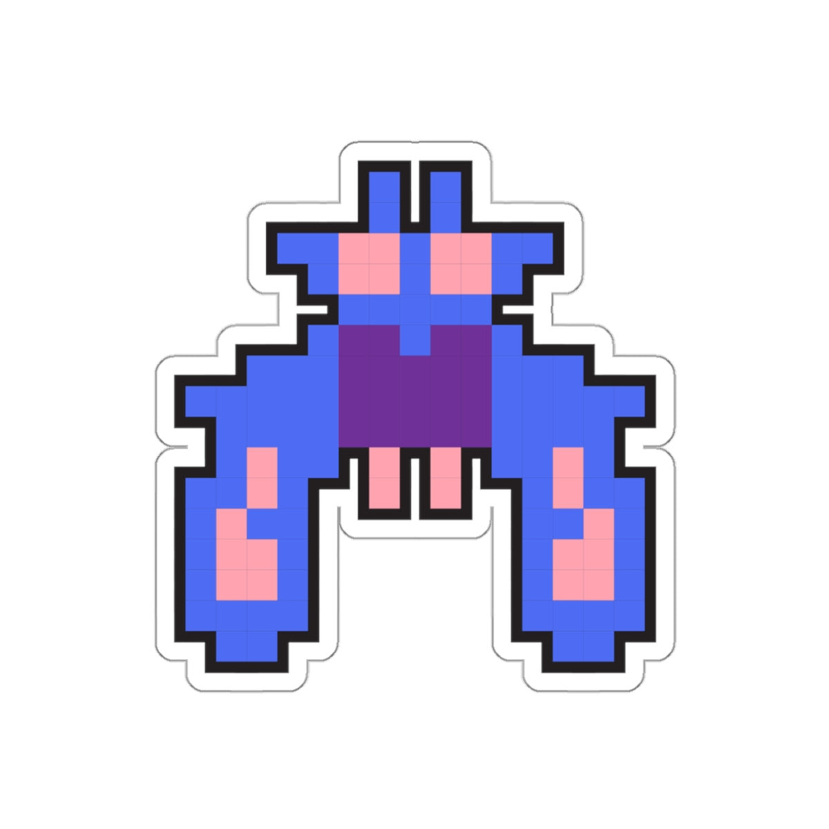8-bit Legends: Galaga Purple Boss die-cut stickers