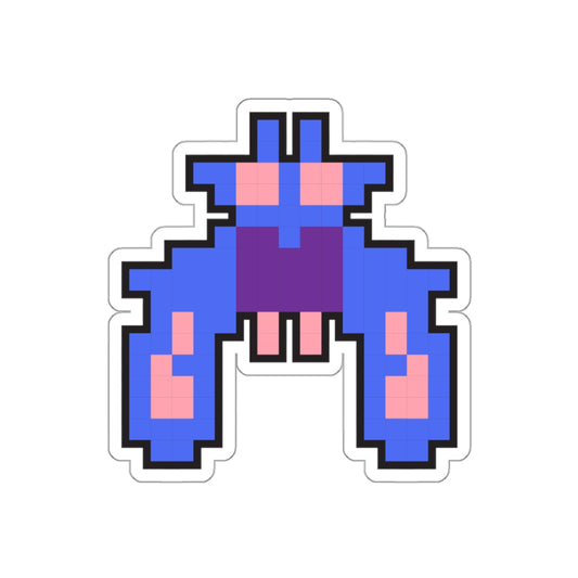 8-bit Legends: Galaga Purple Boss die-cut stickers