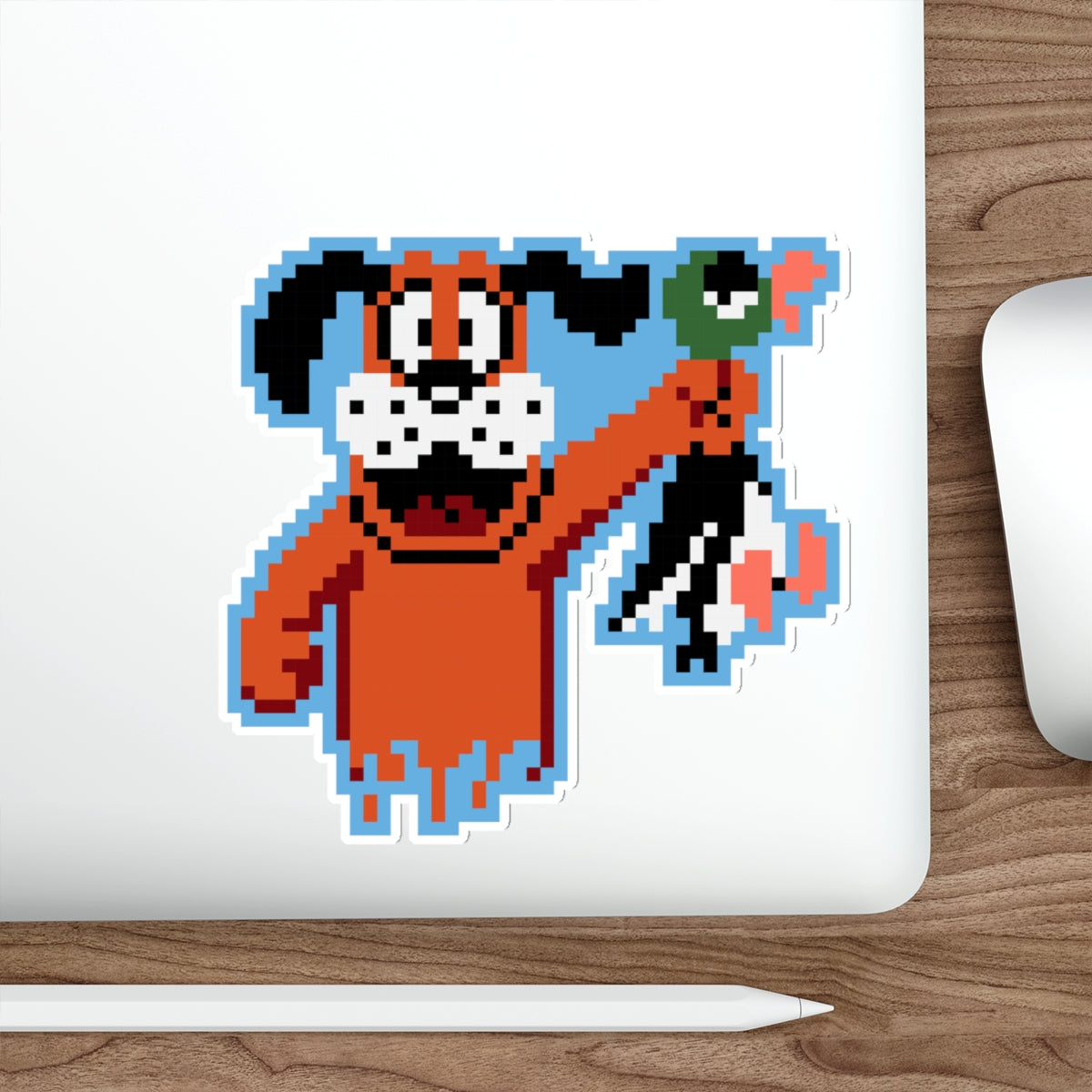 8-bit Legends: Duck Hunt "Got One" die-cut stickers