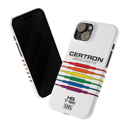 VHS Visions - retro Certron HQ T-120 VHS tape inspired slim iPhone cases