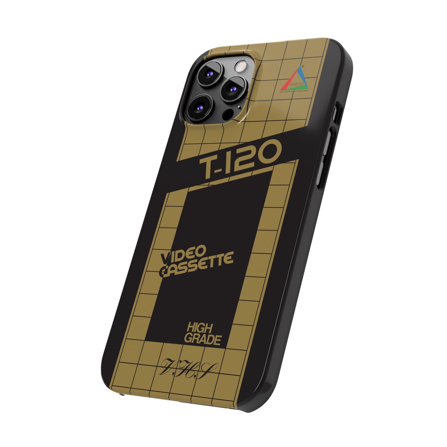 VHS Visions - retro ESC T-120 VHS tape inspired slim iPhone cases