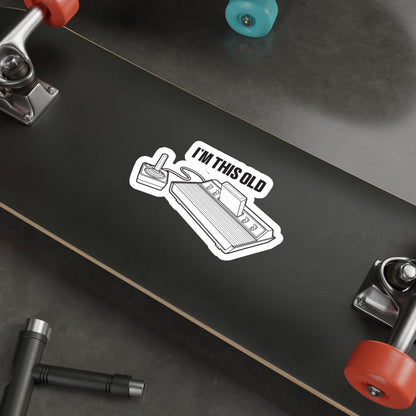 I'm this old - retro gaming console vinyl die cut sticker
