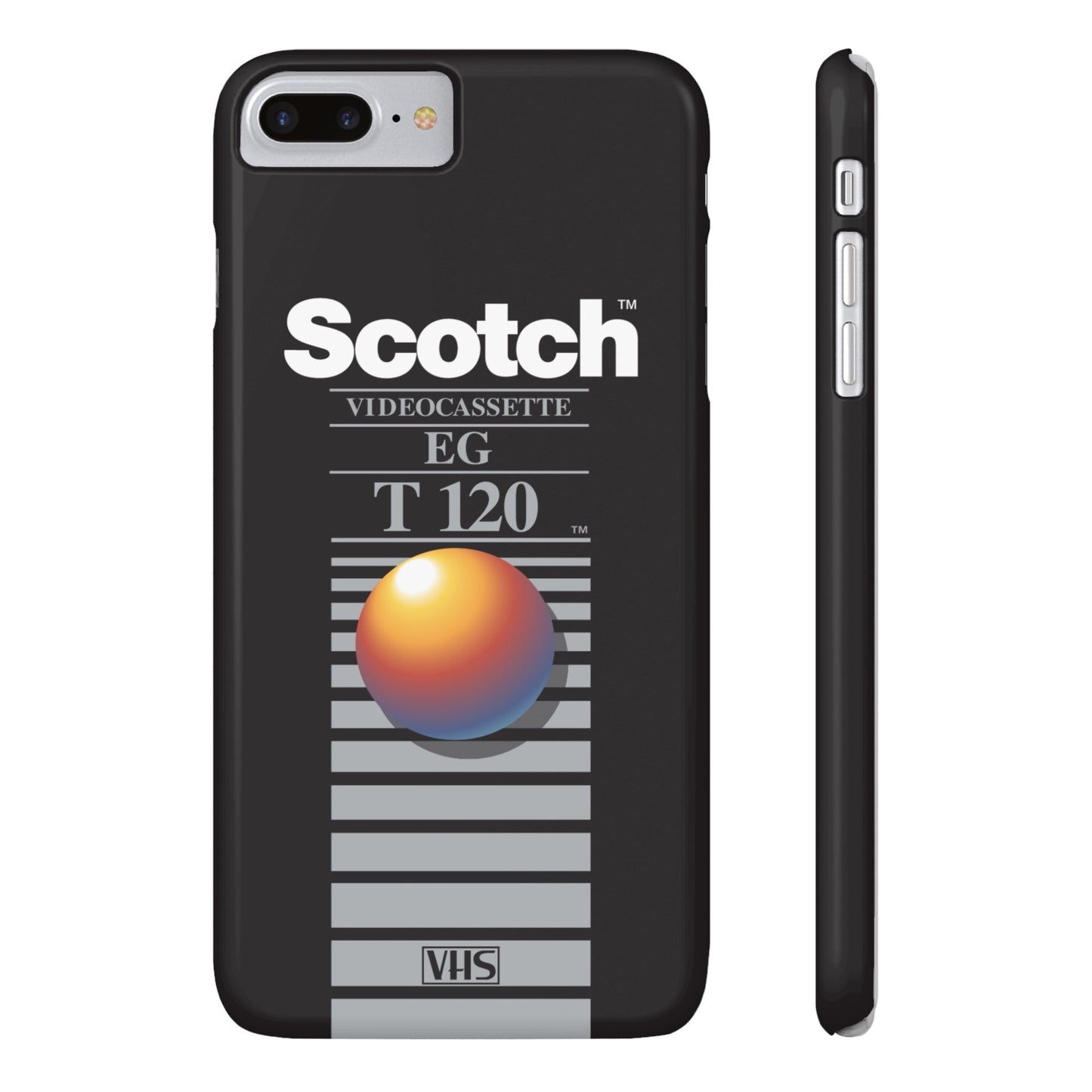 VHS Visions - retro Scotch EG T120 VHS tape inspired slim iPhone cases