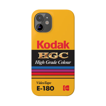 VHS Visions - retro Kodak HGC High Grade Colour E-180 VHS tape inspired slim iPhone cases