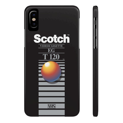 VHS Visions - retro Scotch EG T120 VHS tape inspired slim iPhone cases