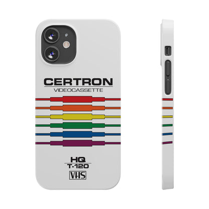 VHS Visions - retro Certron HQ T-120 VHS tape inspired slim iPhone cases