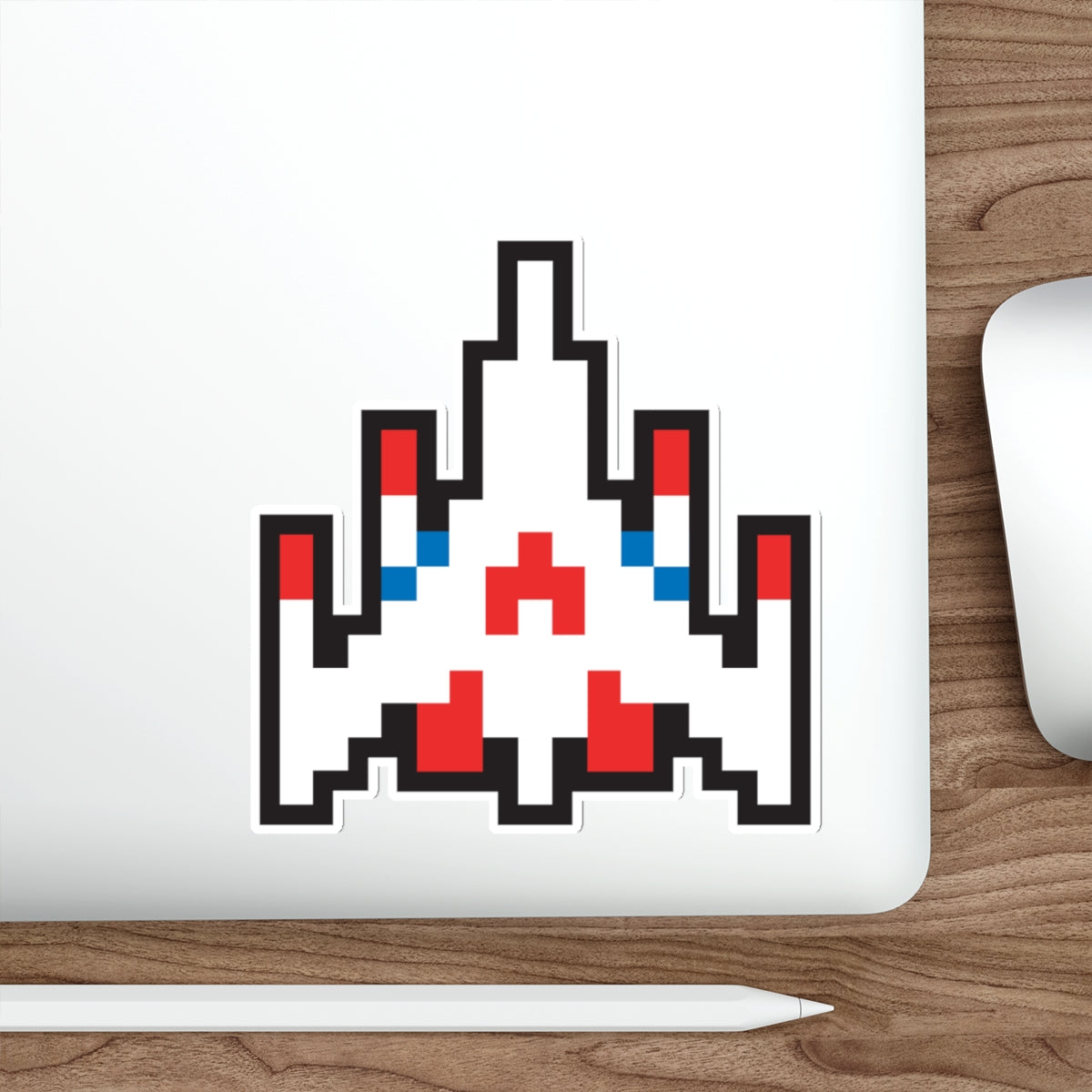 8-bit Legends: Galaga fighter die-cut stickers