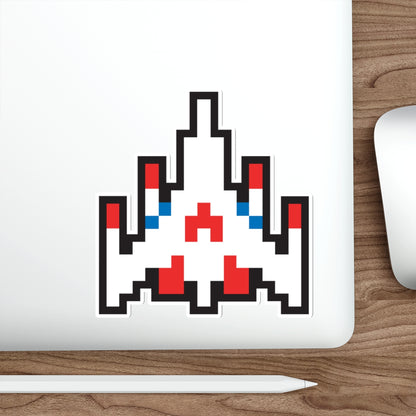 8-bit Legends: Galaga fighter die-cut stickers