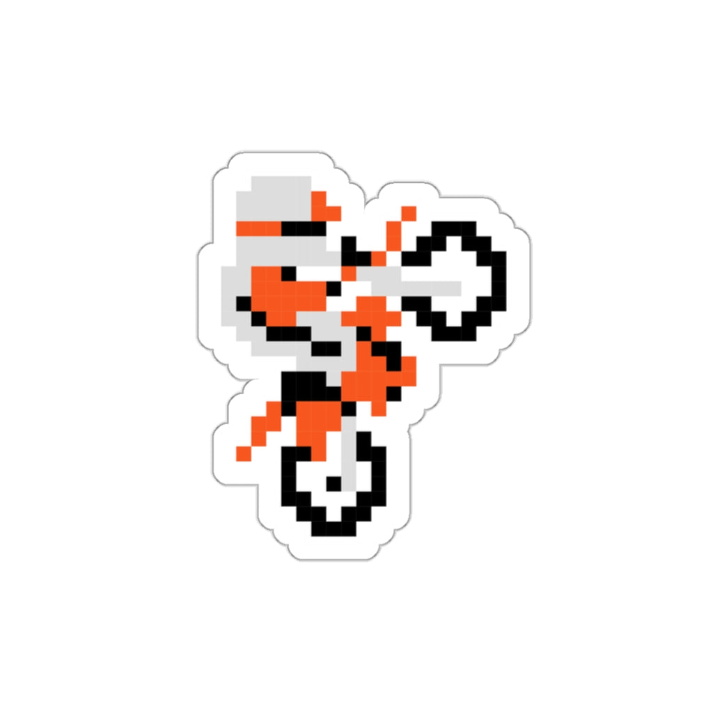 8-bit Legends: Excitebike die-cut stickers