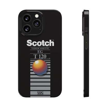 VHS Visions - retro Scotch EG T120 VHS tape inspired slim iPhone cases