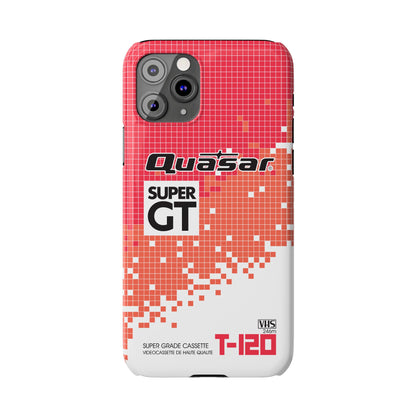 VHS Visions - retro Quasar Super GT T-120 VHS tape inspired slim iPhone cases