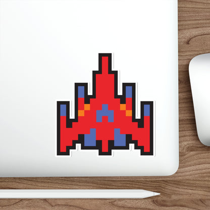 8-bit Legends: Galaga Red Fighter die-cut stickers