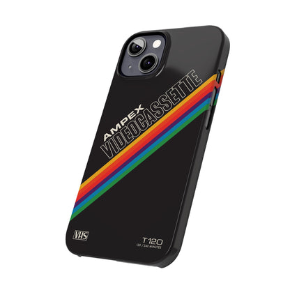 VHS Visions - retro AMPEX T-120 VHS tape inspired slim iPhone cases