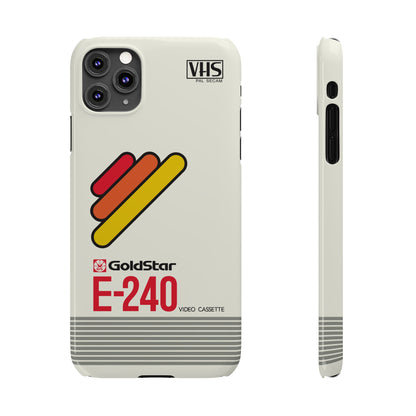 VHS Visions - retro Goldstar E-240 VHS tape inspired slim iPhone cases