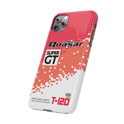 VHS Visions - retro Quasar Super GT T-120 VHS tape inspired slim iPhone cases
