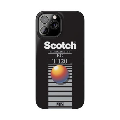VHS Visions - retro Scotch EG T120 VHS tape inspired slim iPhone cases