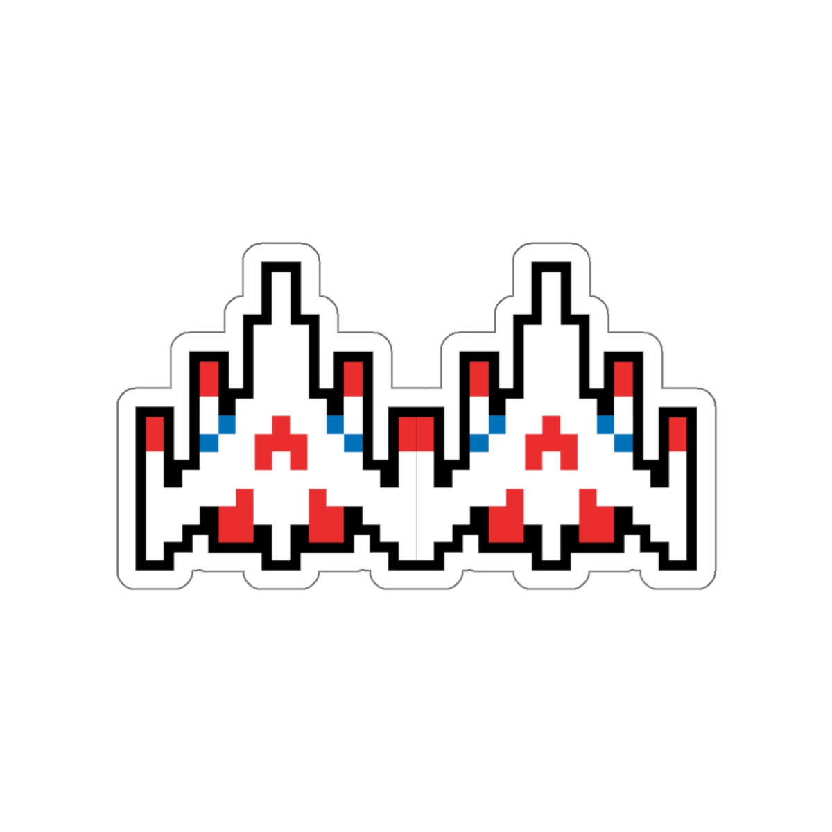 8-bit Legends: Galaga Dual Fighter die-cut stickers