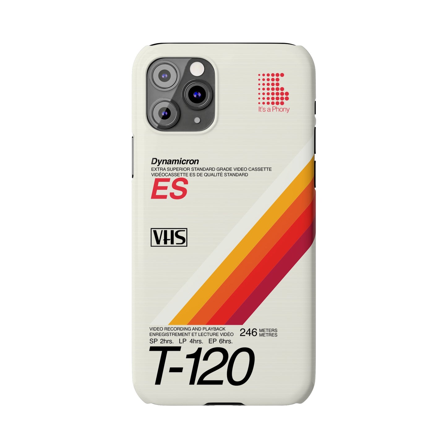 VHS Visions - retro Sony ES T-120 VHS tape inspired slim iPhone cases