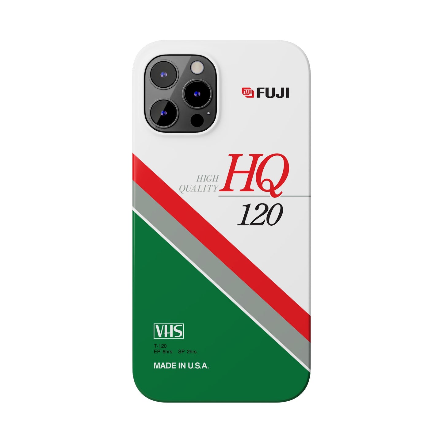 VHS Visions - retro Fuji HQ 120 VHS tape inspired slim iPhone cases