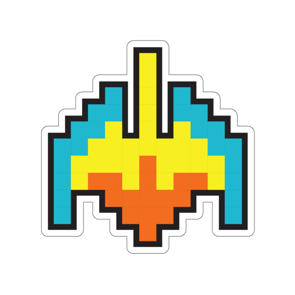 8-bit Legends: Galaga Galaxian Flagship die-cut stickers