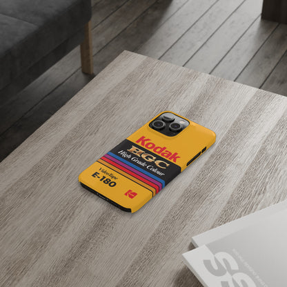 VHS Visions - retro Kodak HGC High Grade Colour E-180 VHS tape inspired slim iPhone cases