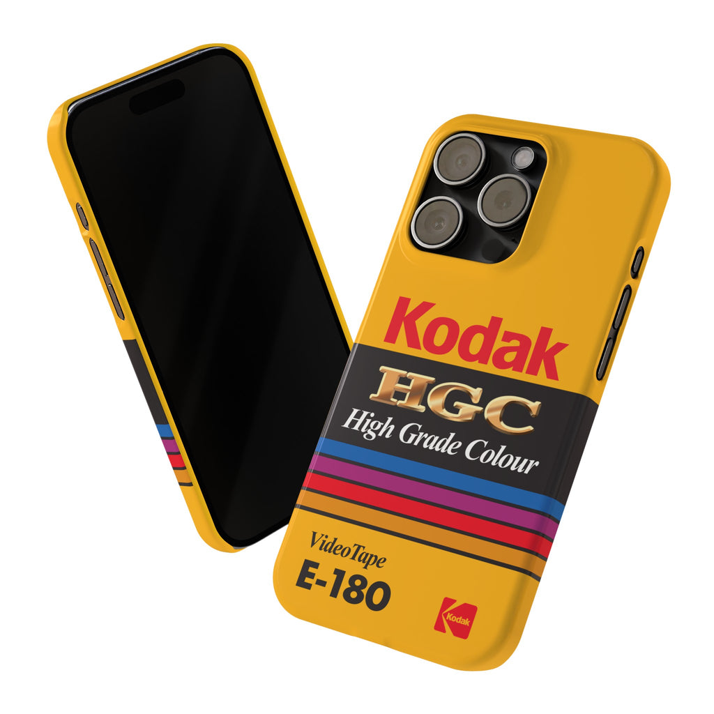 VHS Visions - retro Kodak HGC High Grade Colour E-180 VHS tape inspired slim iPhone cases