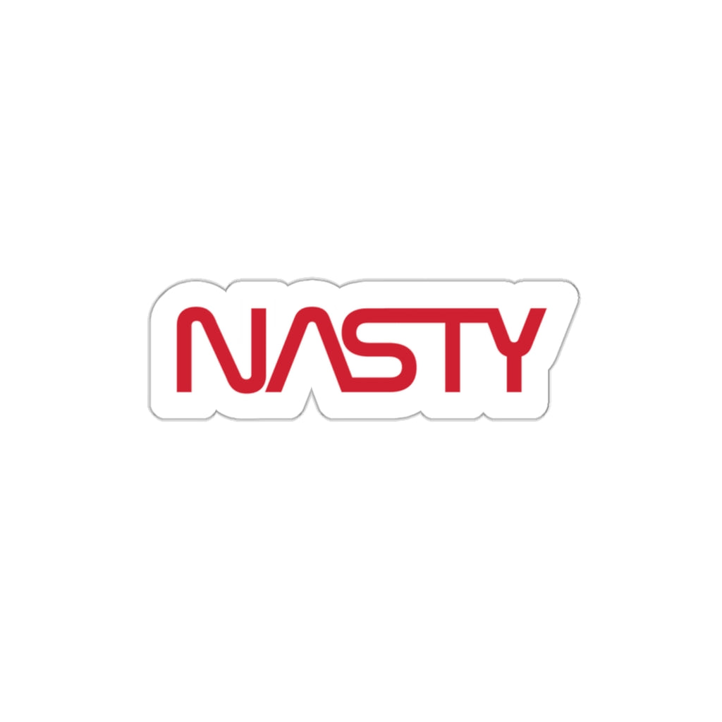 NASTY vintage NASA logo inspired die-cut stickers - Rerun Designs