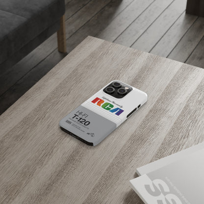 VHS Visions - retro RCA HI FI T-120 VHS tape inspired slim iPhone cases